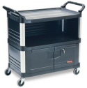 Rubbermaid 4095 Xtra Equipment Cart Black