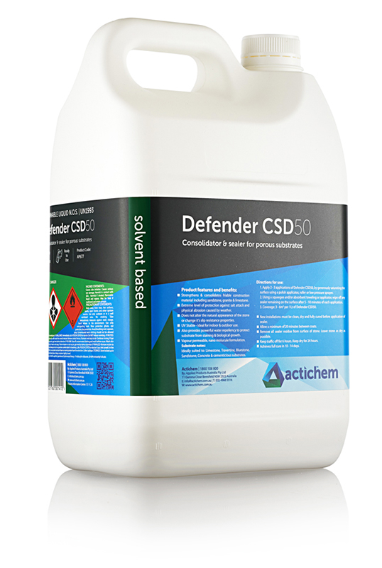Actichem Defender CSD 50 Impregnating Stone Consolidator and Water Repellent