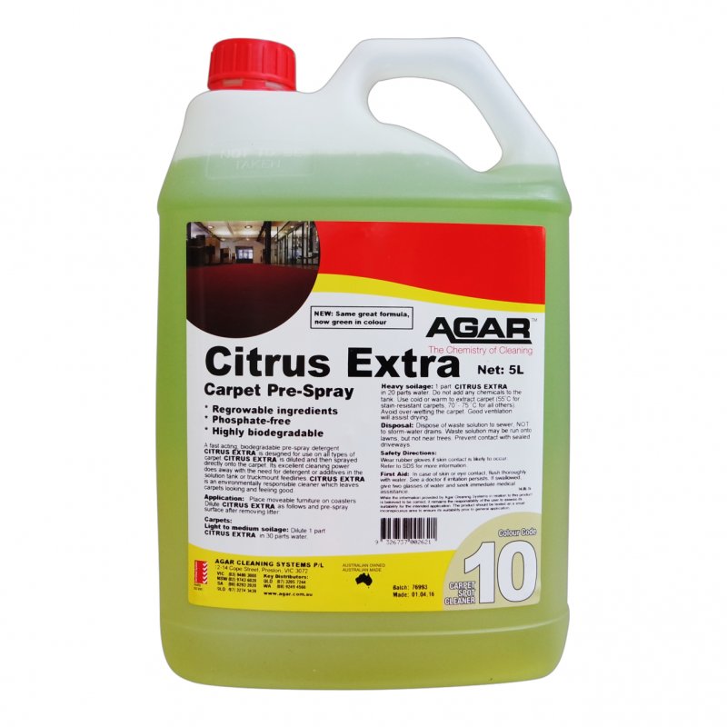 Agar Citrus Extra Carpet Pre-spray Detergent 5L