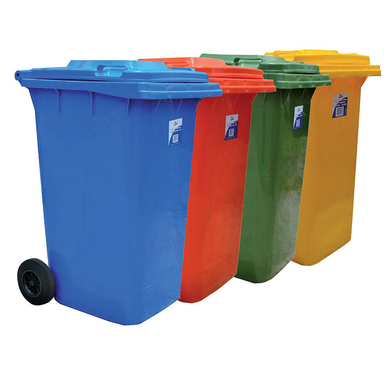 Coloured Heavy Duty Bin with Wheels 240L
