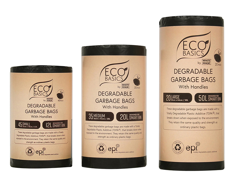 White Magic Eco Basics Degradable Garbage Bags