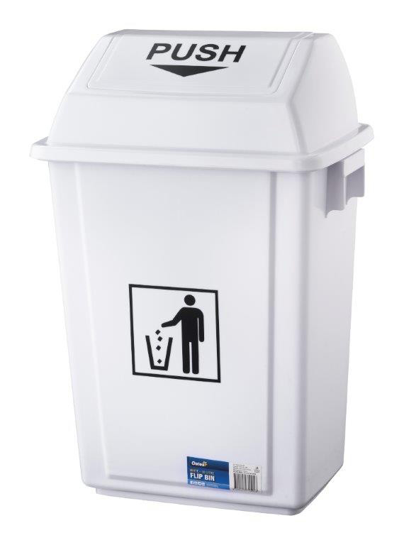Oates Flip Waste Bin White