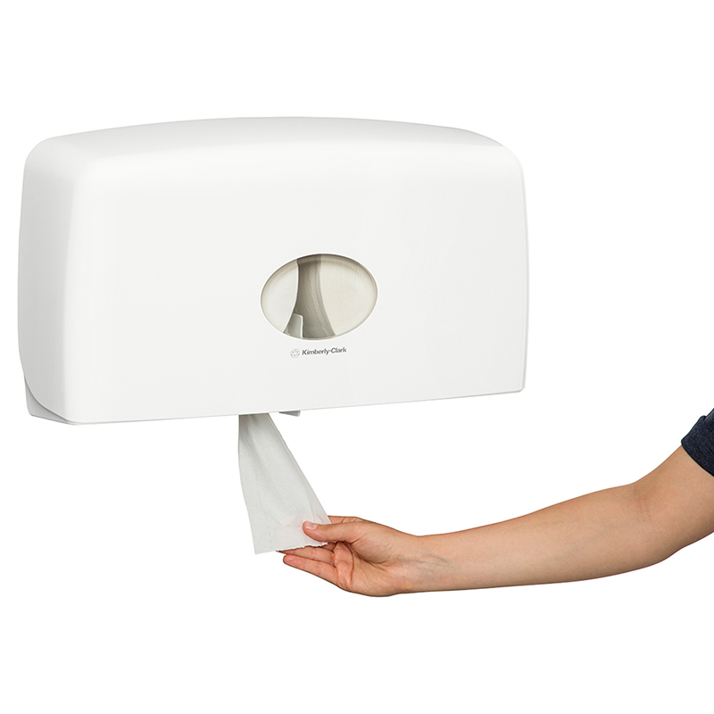 Kimberly Clark Aquarius Jumbo Toilet Roll Twin Dispenser 