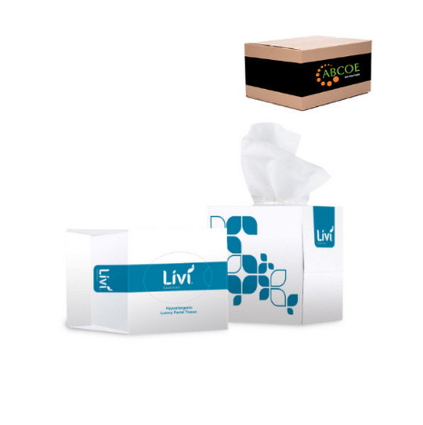 Livi Facial Tissues Essentials Cube 2PLY