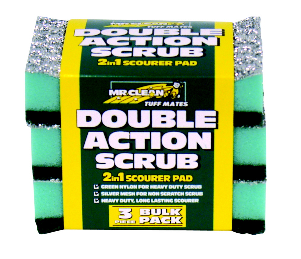 mr clean tuff mates double action scrub 3pk