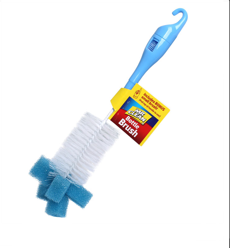 Mr Clean Glass and Bottle Brush with Sponge Scourer