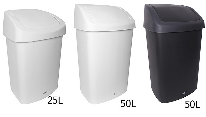 Rubbish Bin with Swing Top Lid