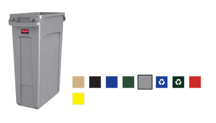 Rubbermaid Slim Jim Bins with Venting Channels