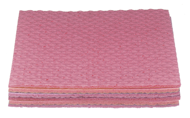 Cellulose Sponge Cloth 6 Pack Pink 180 x W 200mm