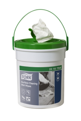 Tork Surface Cleaning Wet Wipes 72 wipes x 4 tubs - 288 Wipes