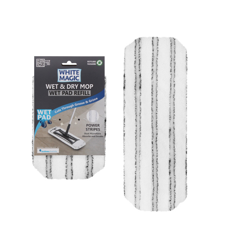 White Magic Wet and Dry Mop Wet Pad Refill