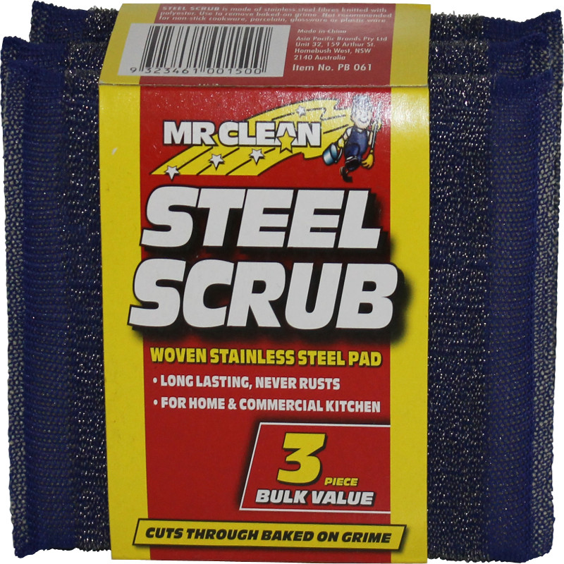 MR CLEAN Steel Scrub 3Pk