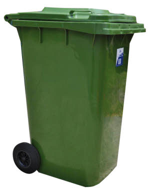 Option: Green Heavy Duty Bin with Wheels 240L
