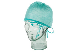 Disposable Doctors Caps with Ties Green