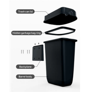 Dolphy Plaza Waster Bin Black 32L Parts