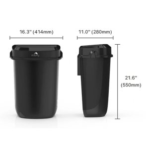 Dolphy Plaza Waster Bin Black 32L Dimensions