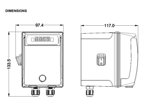 Drainone Digital Timed Dosing Drain System - Dimension