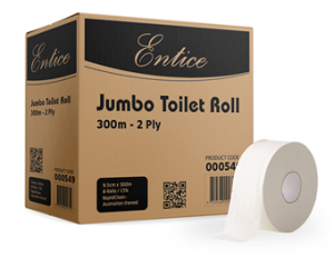 Entice Toilet Paper Jumbo 2PLY 300m