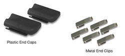 Quad Pro Plastic End Caps and Metal Clips