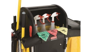 Rubbermaid Executive Janitorial Cleaning Cart 1861427 Disinfecting Caddies