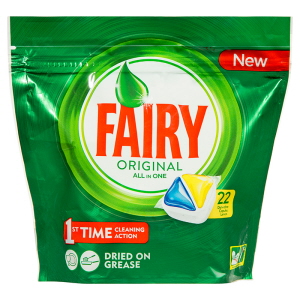 Fairy Auto Dishwash Tab  All In One Lemon 22pk