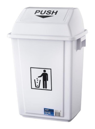 Oates Flip Waste Bin White