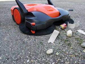 Haaga 677 Industrial Battery Powered Indoor and Outdoor Sweeper 