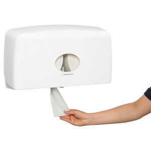 Kimberly Clark Aquarius Jumbo Toilet Roll Twin Dispenser 