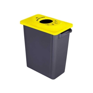 Choose Stream - Lid: Recycling (eg cans and bottles) - Yellow with Circular Aperture - RECY