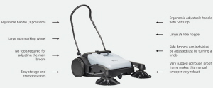 Nilfisk SW250 Manual Walk Behind Sweeper Overview
