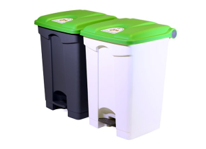 Pedal Bins White or Grey Base