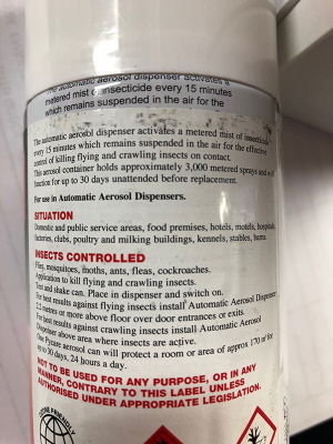 Pycare Natural Pyrethrum Metered Insecticide 150g Back