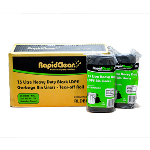 Rapid Clean Garbage Bags - Black - Heavy Duty on Roll