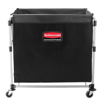 Rubbermaid Executive 300L Black Collapsible X-Cart 8 Bushel