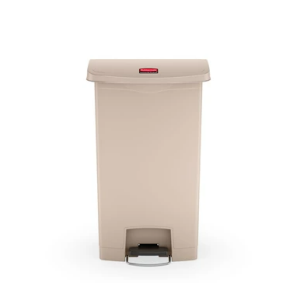 Choose Size and Colour: 50L Beige  Slim Jim Resin Front Step-On Container