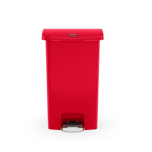 Choose Size and Colour: 30L Red Slim Jim Resin Front Step-On Container
