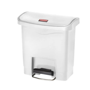 Choose Size and Colour: 15L White Slim Jim Resin Front Step-On Container