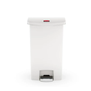 Choose Size and Colour: 30L White Slim Jim Resin Front Step-On Container