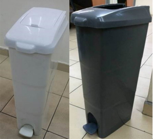 Slimline Plastic Sanitary Bin - Lift Lid and Foot Pedal