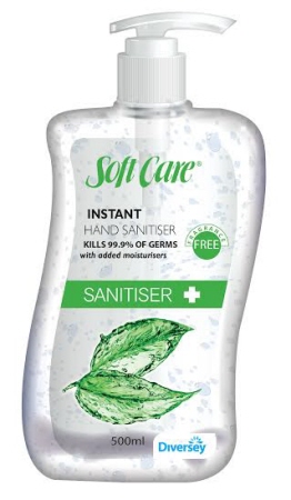 Diversey Soft Care Instant Hand Sanitizer Fragrance Free 500ML