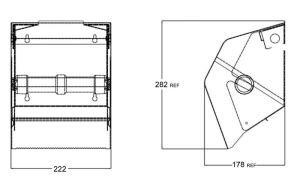 Surface Mounted Paper Towel Dispenser White Dimensions