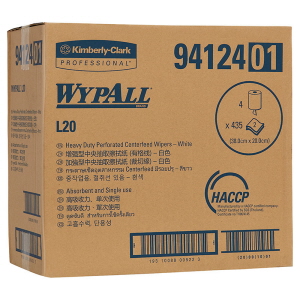 Wypall L20 Heavy Duty Perforated Centrefeed Wipes